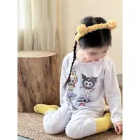 【糯七】10A抗菌爱啦国棉精梳棉莱卡套装儿童秋衣秋裤保暖内衣