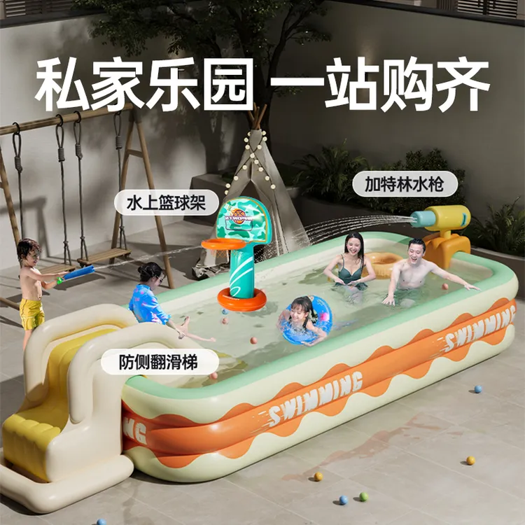 加厚充气游泳池家用可折叠游泳桶家庭儿童小孩大容量大型水池成人