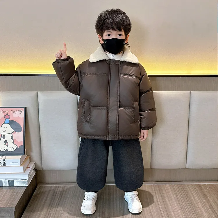 男童冬款面包棉衣加厚保暖棉袄2025新款儿童洋气宝宝冬装棉服外套