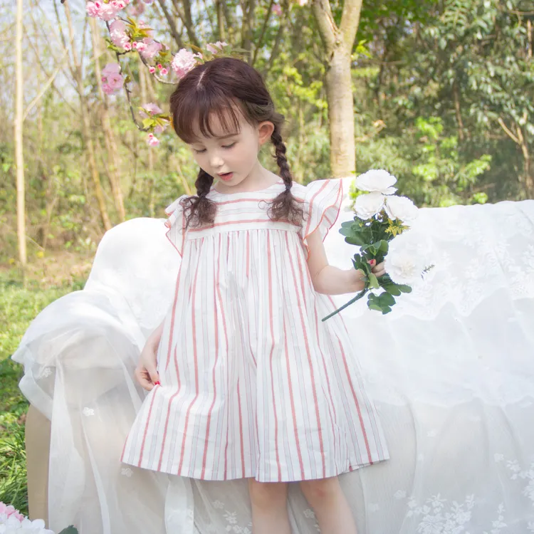 女童个性条纹裙清新图案可爱加倍夏季逛街户外美拍小婴儿夏季衣服
