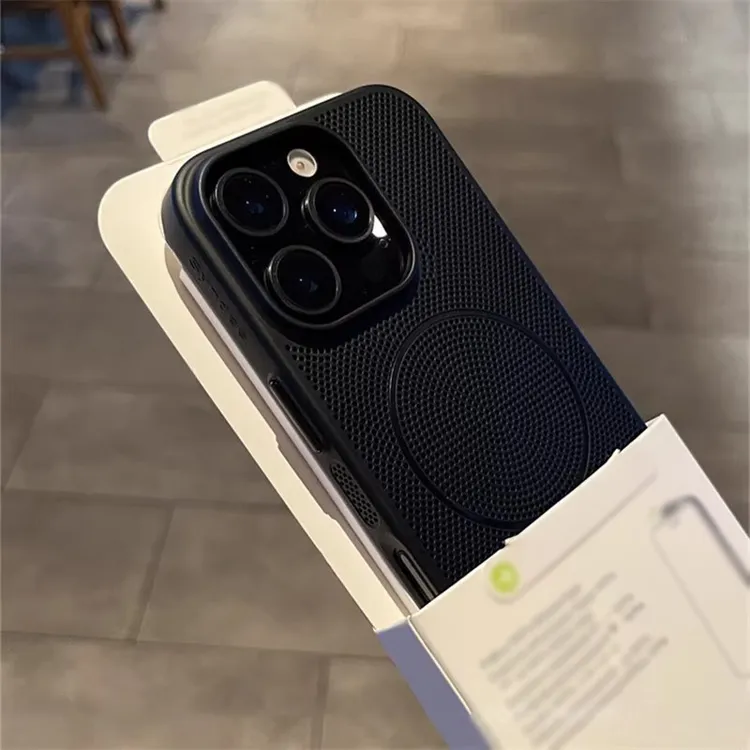 网孔散热适用苹果17promax手机壳透气iphone16新款华为mate80磁吸