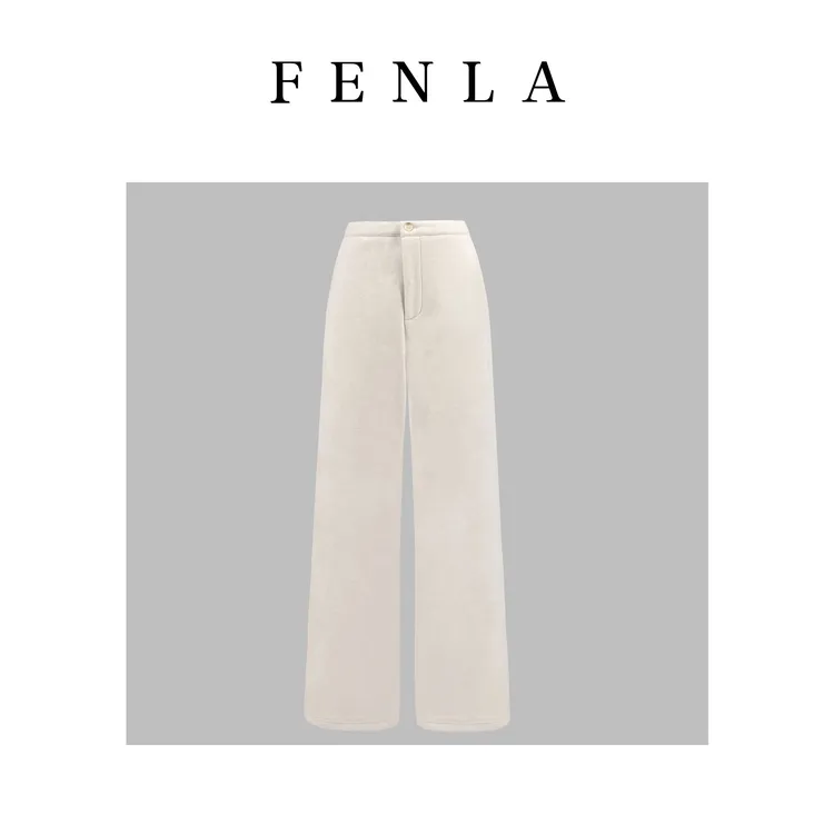 【惠姐私服】百搭显瘦高腰直筒通勤舒适休闲裤 85289