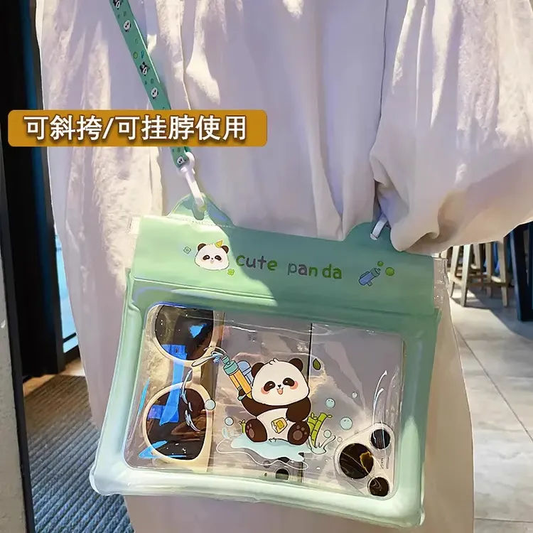 手机防水袋可触屏大容量气囊密封袋透明漂流游泳浮潜防水包可斜挎