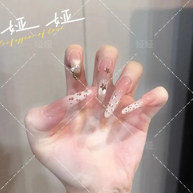 【温柔奶豹】高级轻奢纯欲猫眼纯手工穿戴甲显白软甲美甲贴10片