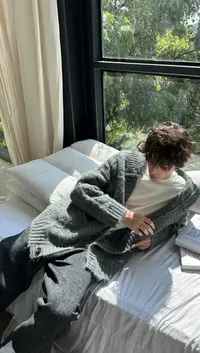 超好看油画毛衣超爆款闭眼拍