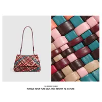 Discover Revive【手工彩编】大容量斜挎腋下时尚百搭编织包B2529