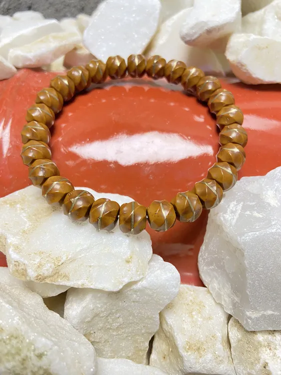 实心紫金鼠重工镶嵌水波纹一线天高油性高密度盘玩文玩手串单圈