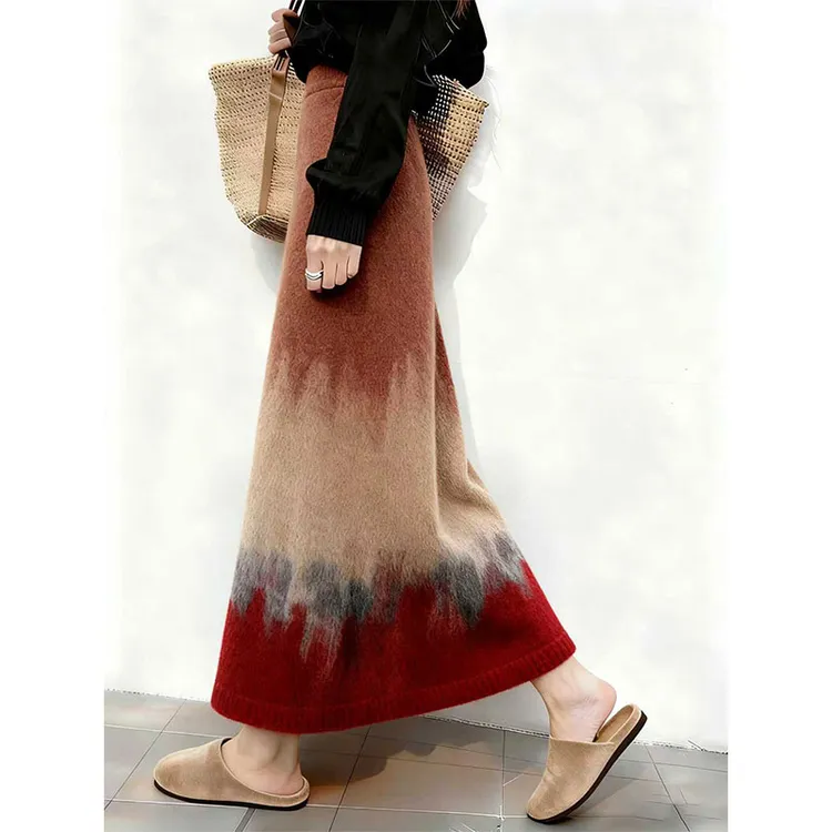 今年流行漂亮高级感渲染半身裙女2026秋季新款高腰显瘦a字裙气质