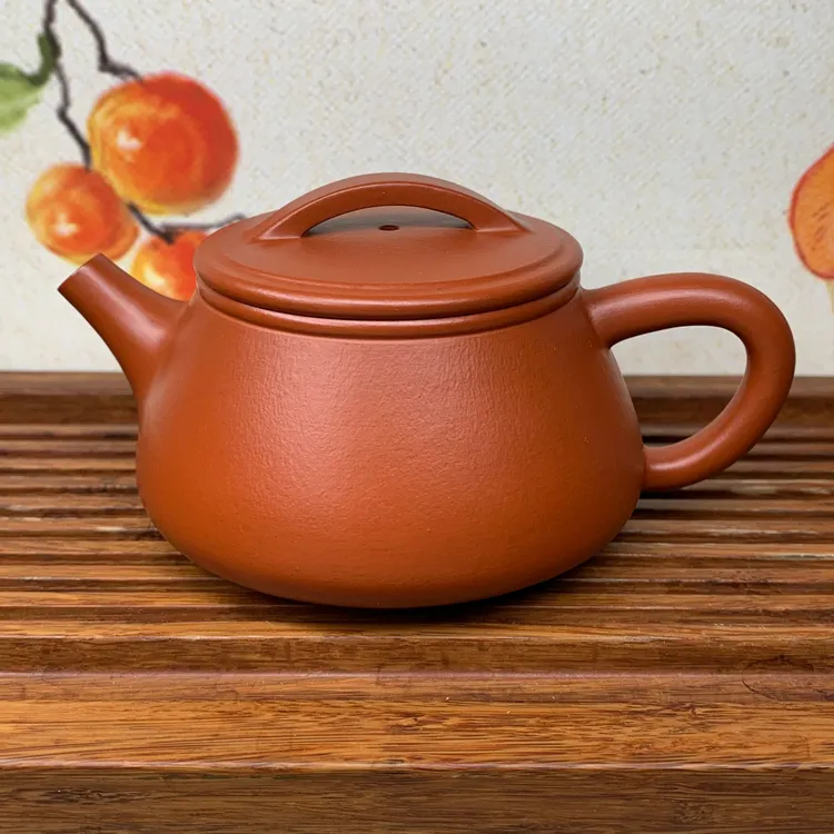 宜兴紫砂壶原矿赵庄朱泥180cc瓦瓢全手工制作家用紫砂茶壶纯手工