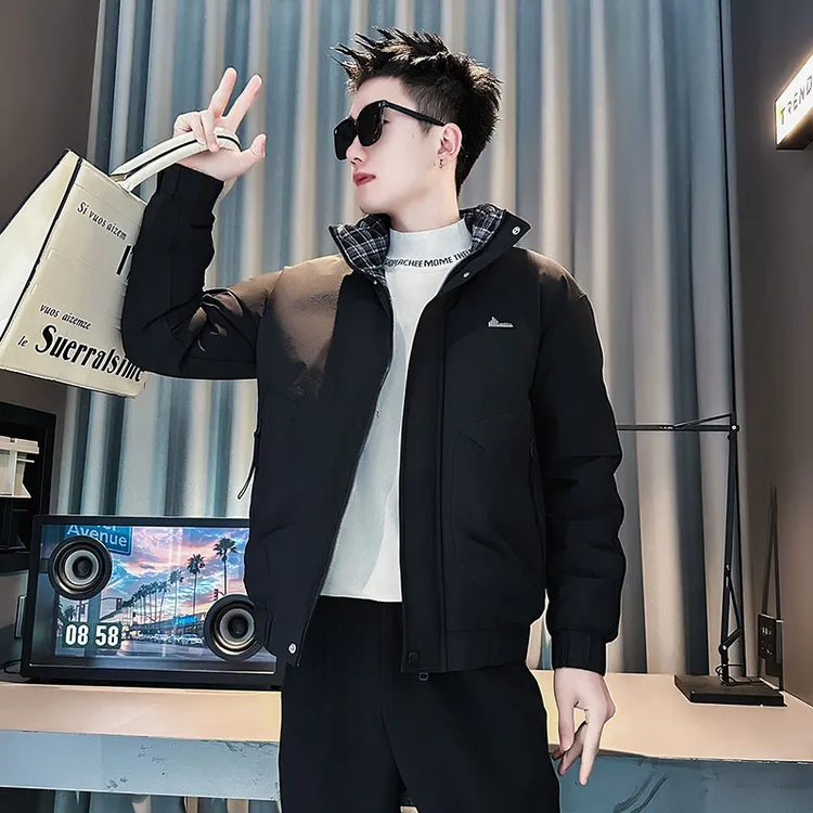 痞帅皮棉衣外套男短款潮牌保暖服2025新款冬季加厚皮棉袄休闲上衣