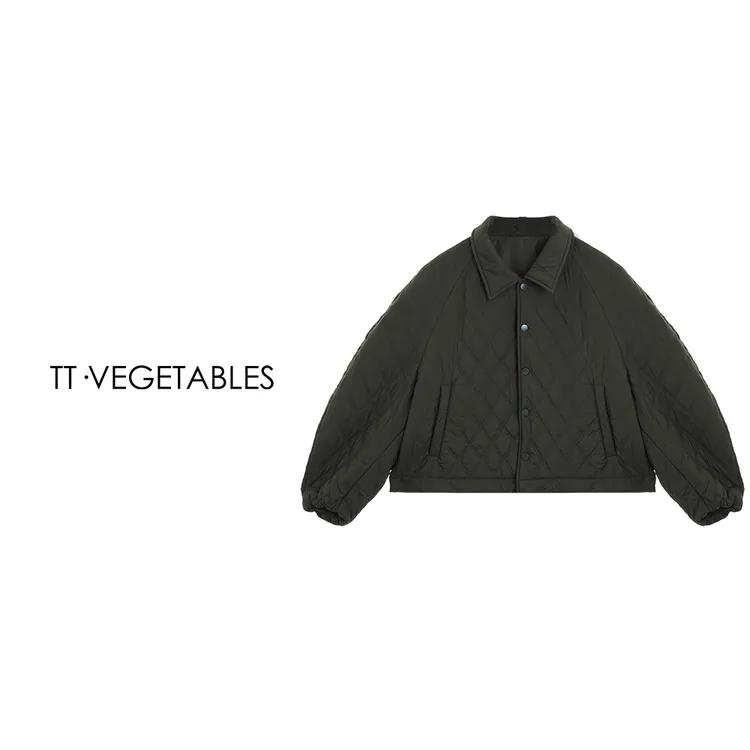 噢芬/小个子【嘉咏】羊毛填充极简风棉服简约宽松翻领棉衣525741