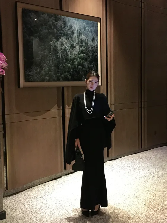 韩版气质御姐风长袖气质连衣裙早秋收腰显瘦修身包臀长裙