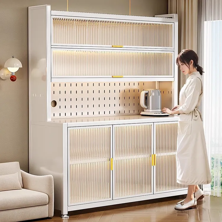 2025新款正品婴儿喂养台靠墙一体收纳柜多层多功能储物防尘置物柜