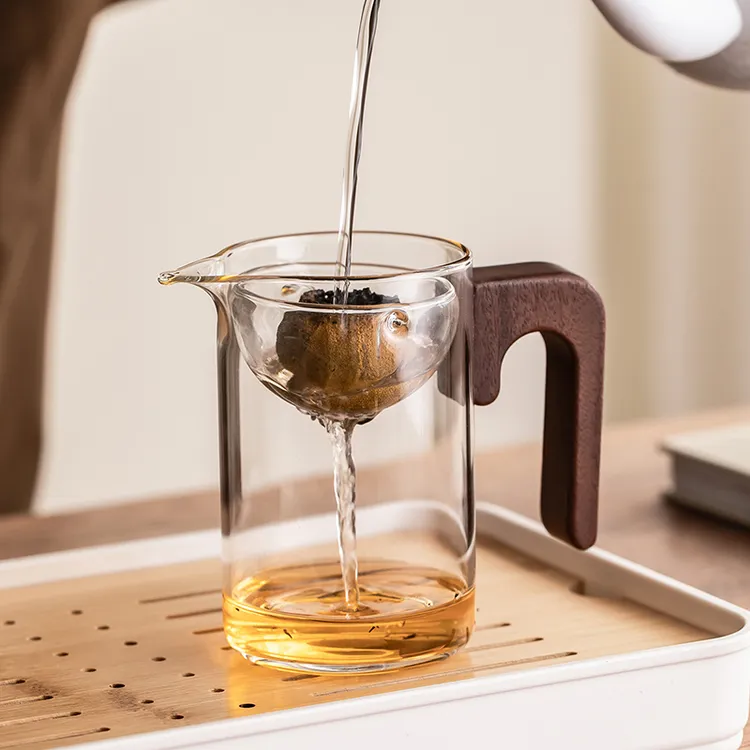 小青柑专用泡茶杯高硼硅加厚耐热玻璃公道杯茶水分离过滤逍遥公杯