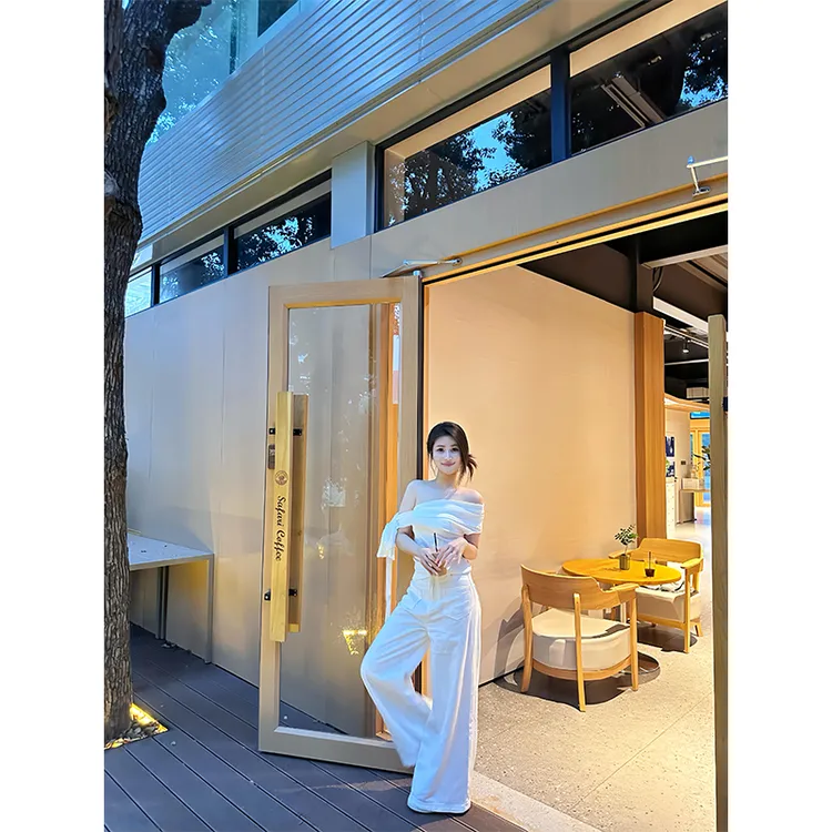 法式优雅时尚气质设计感一字肩绑带上衣百搭显瘦直筒休闲长裤女