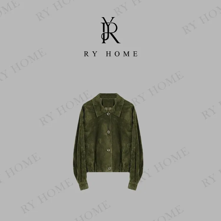 【容雨RYHOME】100%羊皮新款复古高级外套253W2334