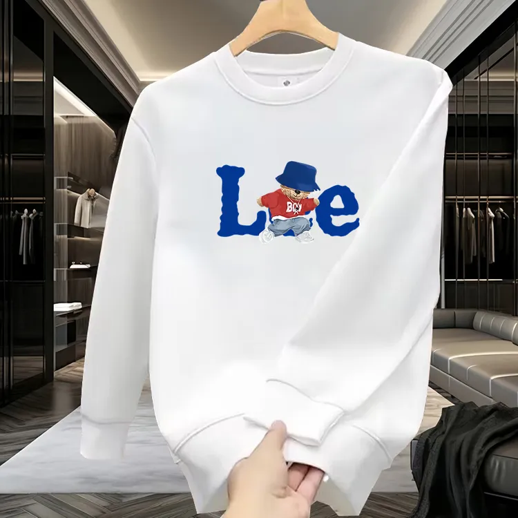 一折专区丨奥莱专柜丨秋季印花纯棉卫衣上衣男士宽松时尚打底衫