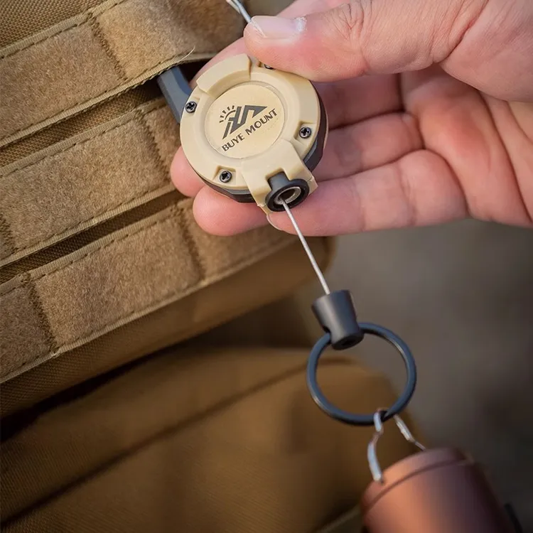 伸缩扣钢丝绳户外防丢绳钥匙扣伸缩钥匙拉绳挂扣手绳登山扣露营