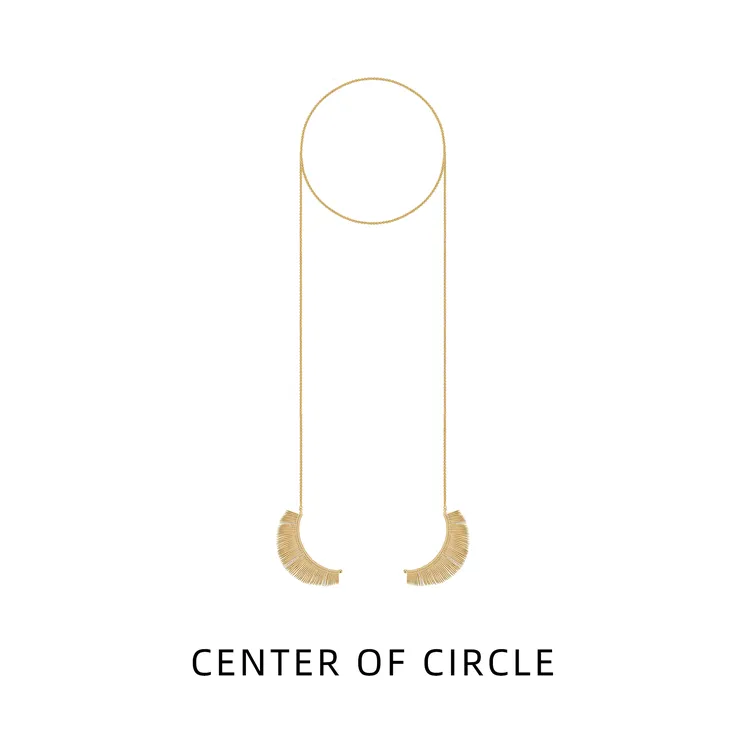 铜合金锆石项链 COC圆心-鎏金岁月系列-轻奢灵动长链