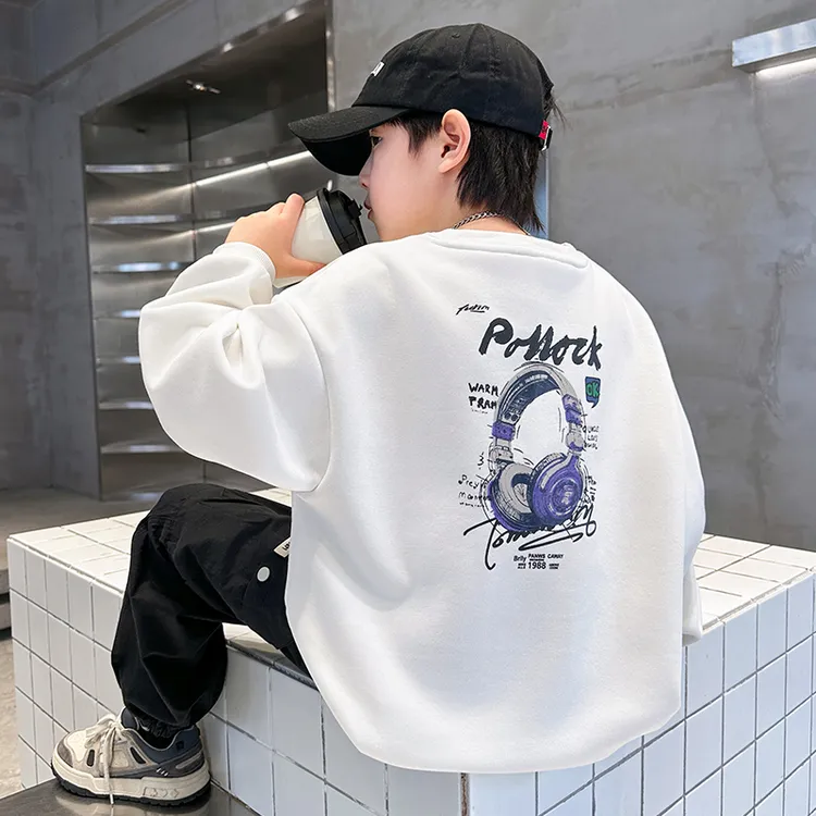 男童卫衣春秋宽松青少年2025中大童休闲韩版长袖儿童秋季上衣洋气