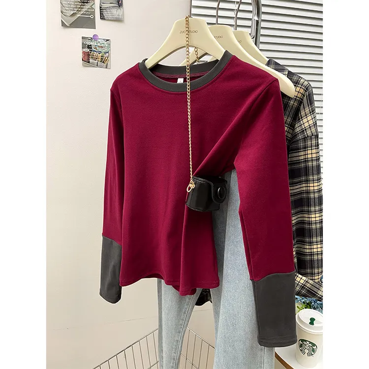 德绒打底衫女士秋冬内搭加绒保暖长袖T恤上衣服爆款2025新款短款