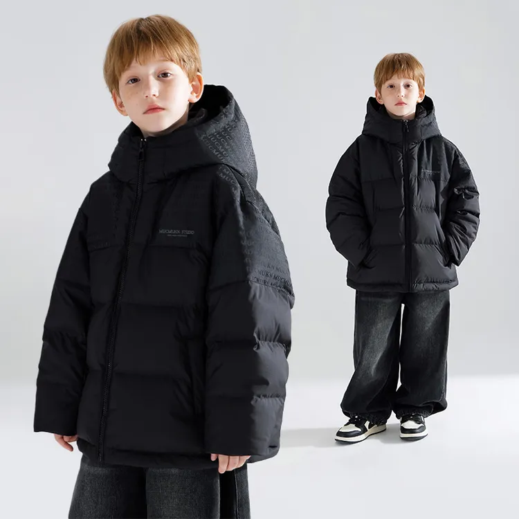 【90白鸭绒+高充绒+三防面料】冬款加厚高蓬松度儿童保暖羽绒服男童
