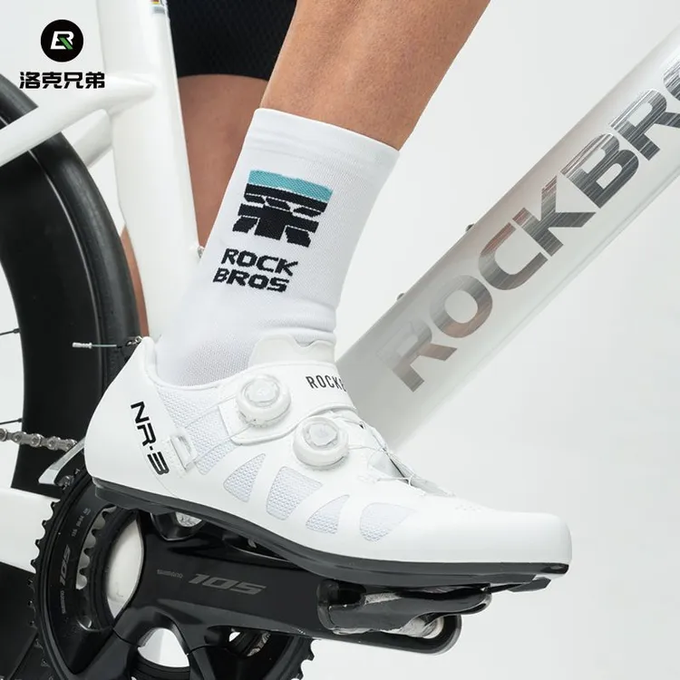 洛克兄弟骑行袜自行车公路山地车运动袜跑步袜子中筒袜男女款透气