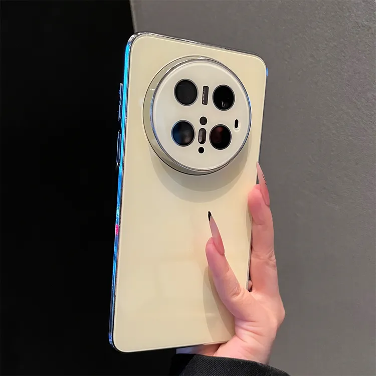 ins奶油黄适用华为mate60pro+手机壳高级感mate70钢化玻璃pura70