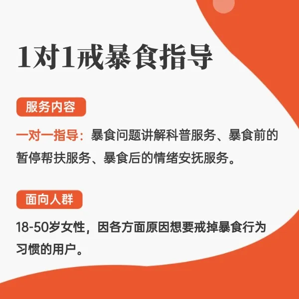 一对一戒暴食咨询(语音或文字)