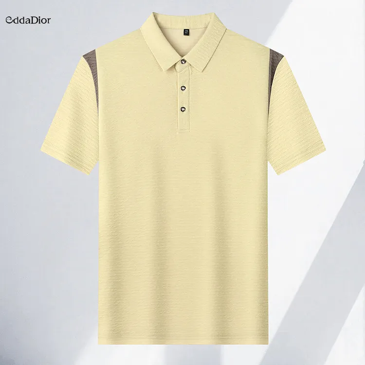 EDDADIOR短袖polo衫翻领T恤男夏季撞色拼接运动户外休闲透气薄款