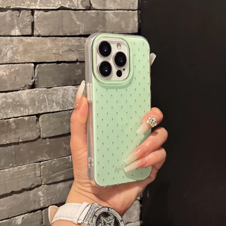 高颜值果冻波点适用苹果16promax手机壳苹果15少女心14简约13防摔