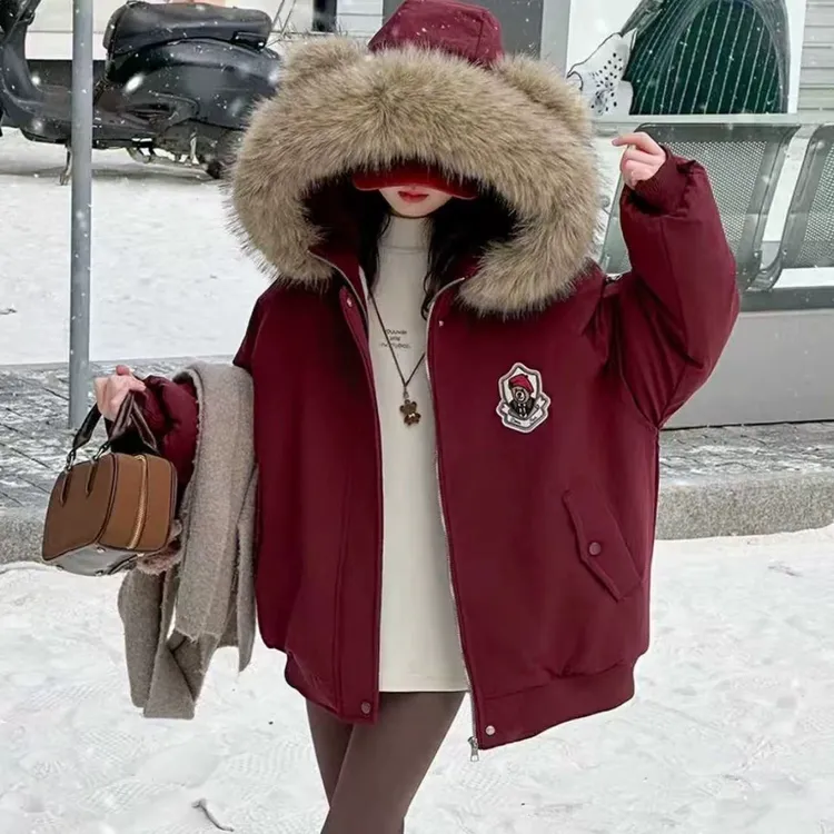 中大女童冬季新款外套2025新款女孩儿童装加绒加厚派克棉服棉衣潮