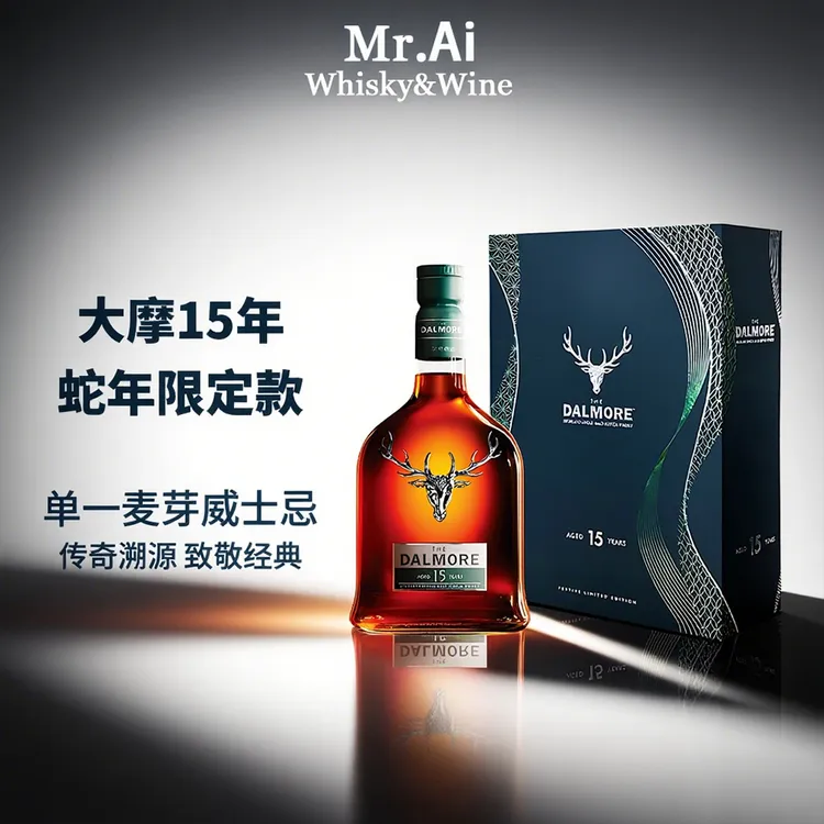 苏威·大摩15年苏格兰单一麦芽威士忌蛇年礼盒