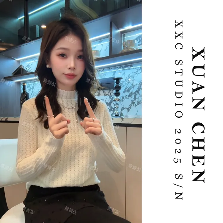 【流沙软糖】新款打底衫女内搭秋冬厚款半高领时尚百搭气质衣服9201