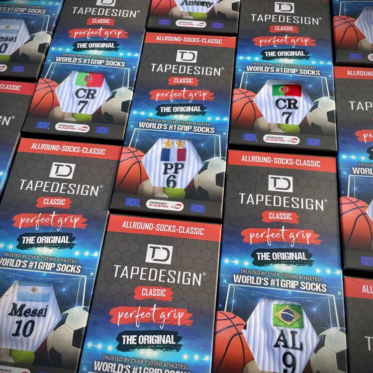 TAPEDESIGN球员同款现货刺绣神袜-梅西C罗内马尔防滑袜奥地利