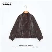 老琴私服【佛罗伦萨】琥珀流光风90白鹅绒皮衣羽绒服外套女冬季8366