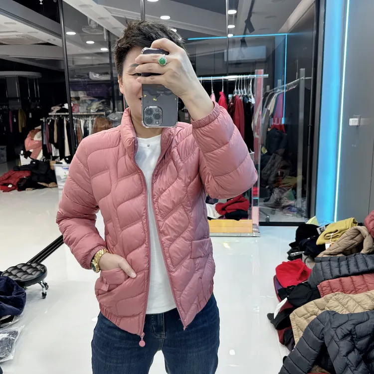 新款一体棉不跑棉4色超轻暖棉服9807美丽