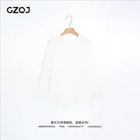 老琴私服【仙缕织】时尚休闲气质圆领拼接加绒T恤 7630