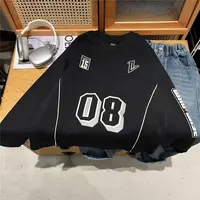 吴小越w1434男童秋装立领绣花字母卫衣长袖中大童儿童打底衫