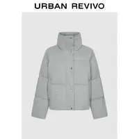 【HOT】UR2025冬季新款女装魅力简约立领绗缝羽绒服UWG150082