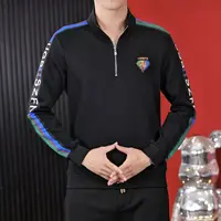 秋季新款男士重工拉链卫衣长袖时尚休闲帅气立领百搭