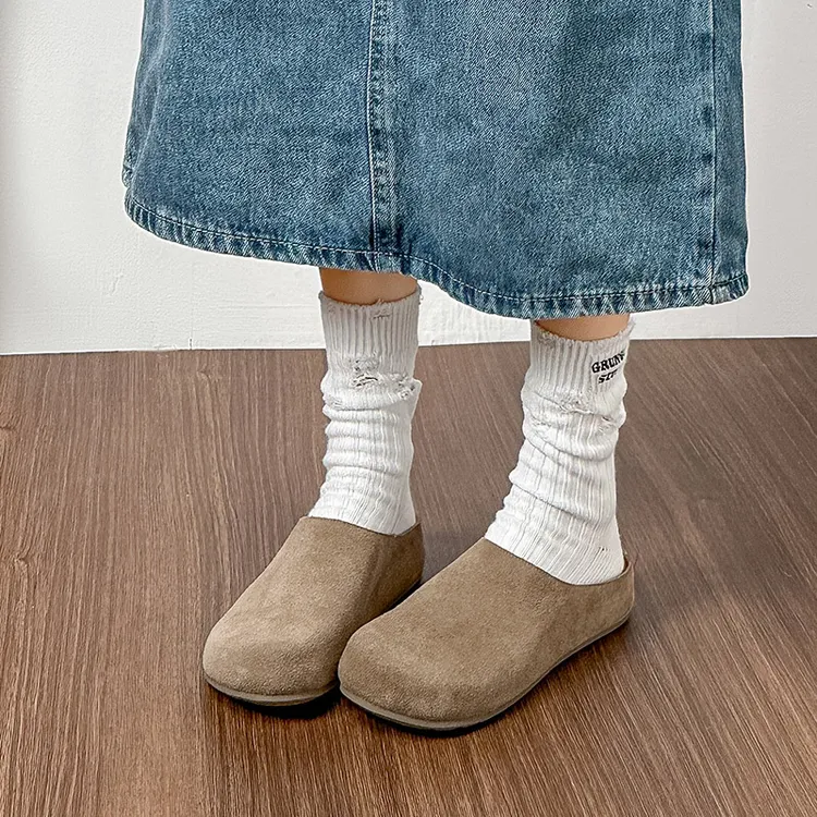 防水2025年新款风居家防滑复古春秋包头拖春秋厚底勃肯鞋女博肯鞋