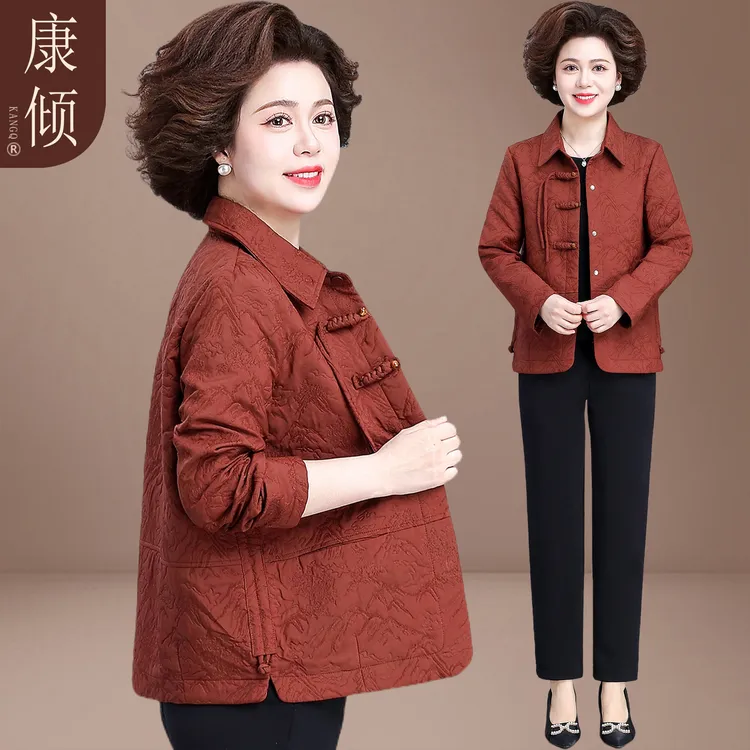 新中式妈妈秋装外套2025新款妇女上衣中老年人春秋品牌时尚夹克衫