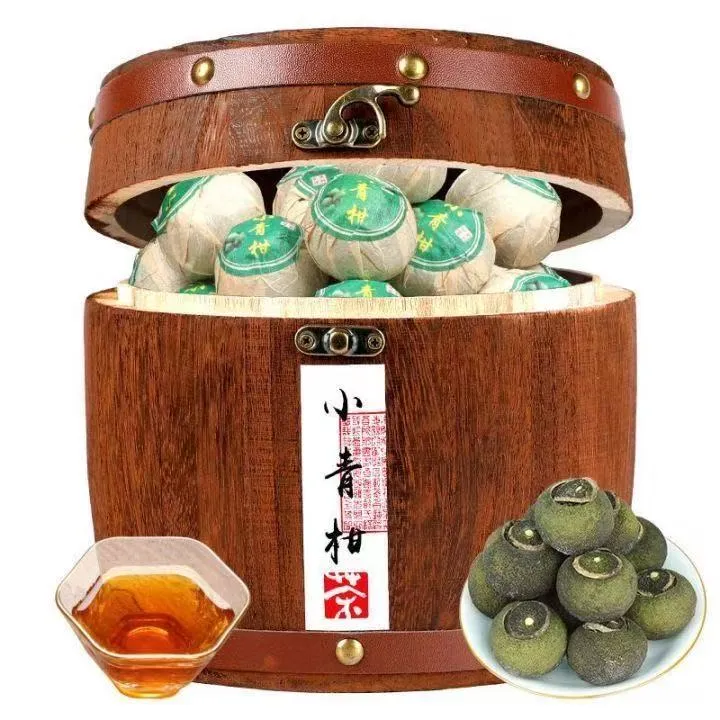 正宗新会小青柑普洱茶陈皮宫廷柑普茶普洱茶熟茶叶250g500g礼盒装