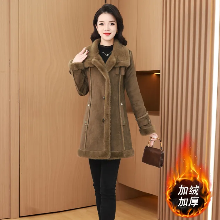 【外套】28512泓澄茂冬季贵夫人优雅时尚休闲修身显瘦毛呢外套