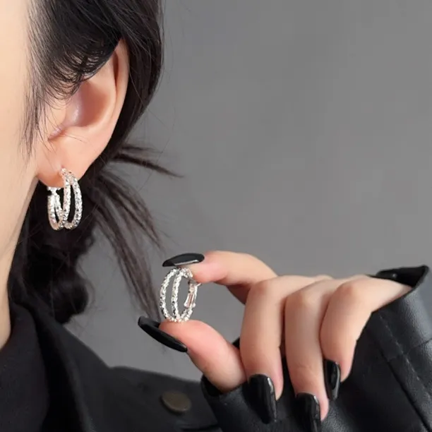 黑糖【耳饰】日韩小众百搭时尚简约耳圈设计感轻奢耳环E1890