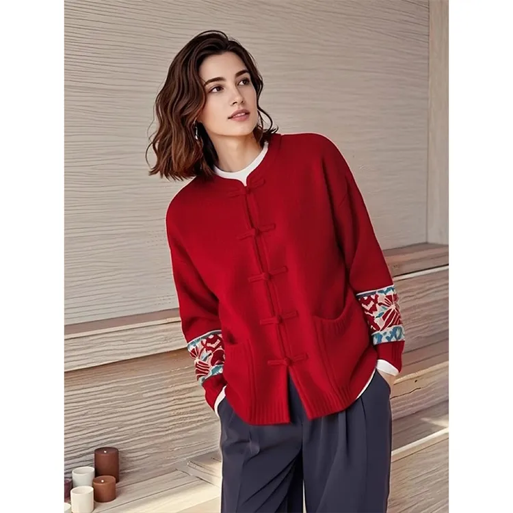 内搭女款爆款2025新款洋气针织衫女春秋季2025新款新年战袍慵懒风