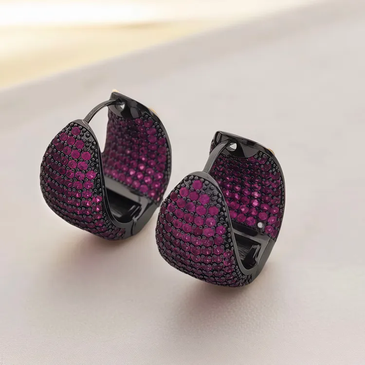 铜合金耳饰 小耳环 直径约2厘米 紫气东来布灵布灵耳扣款大气耳圈