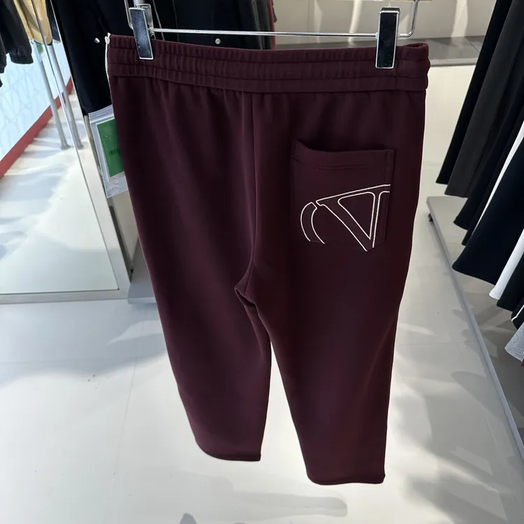 PRLUO VALENTIN秋冬新款男士轻奢加绒直筒休闲裤