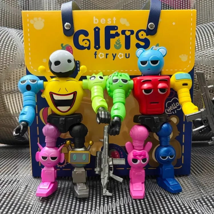 节奏盒子合体机器人动画片儿童生日手办玩具礼物网红小摆件打完偶